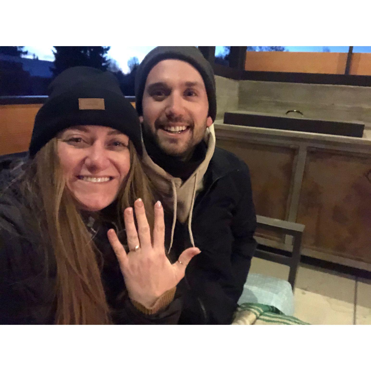 The night we got engaged!