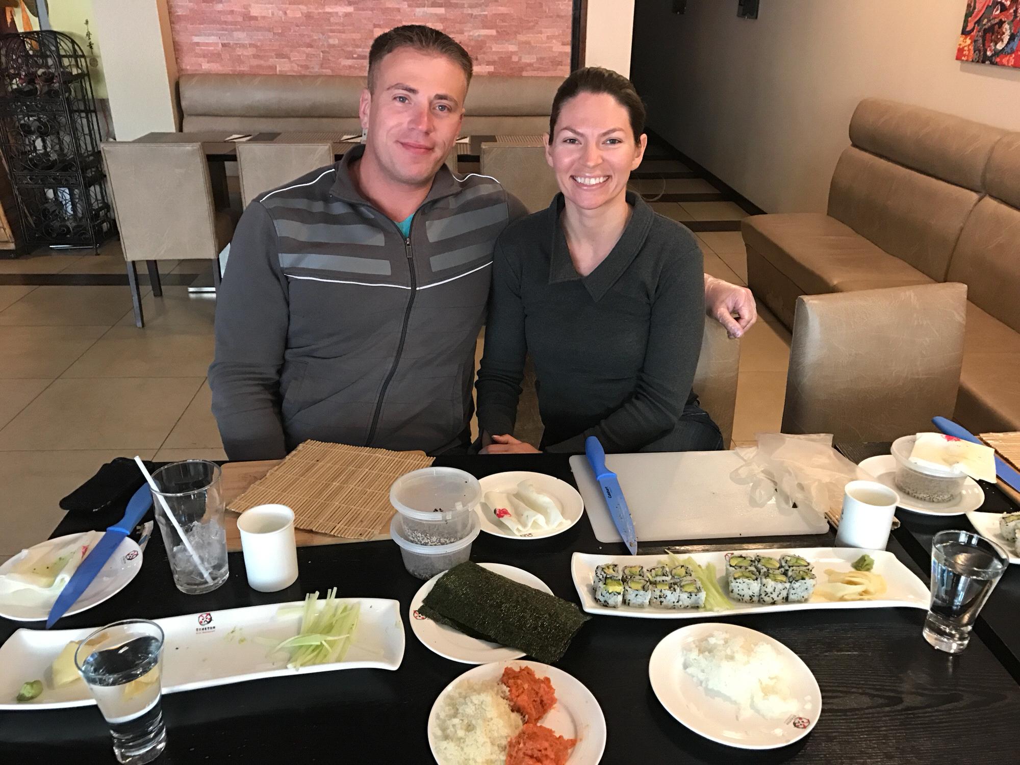 Sushi making class!