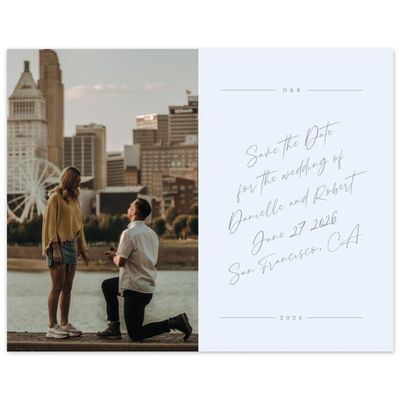 Light Sky, Blue Wedding Digital Save the Date - Atlas Landscape