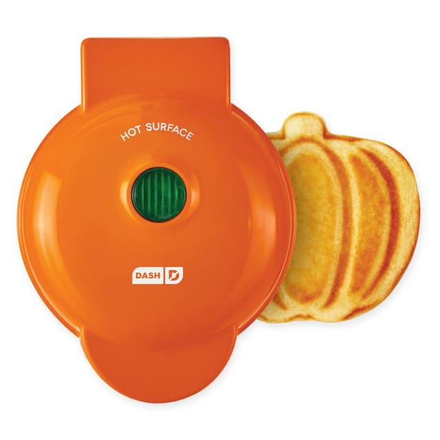 DASH™ Pumpkin Mini Waffle Maker in Orange