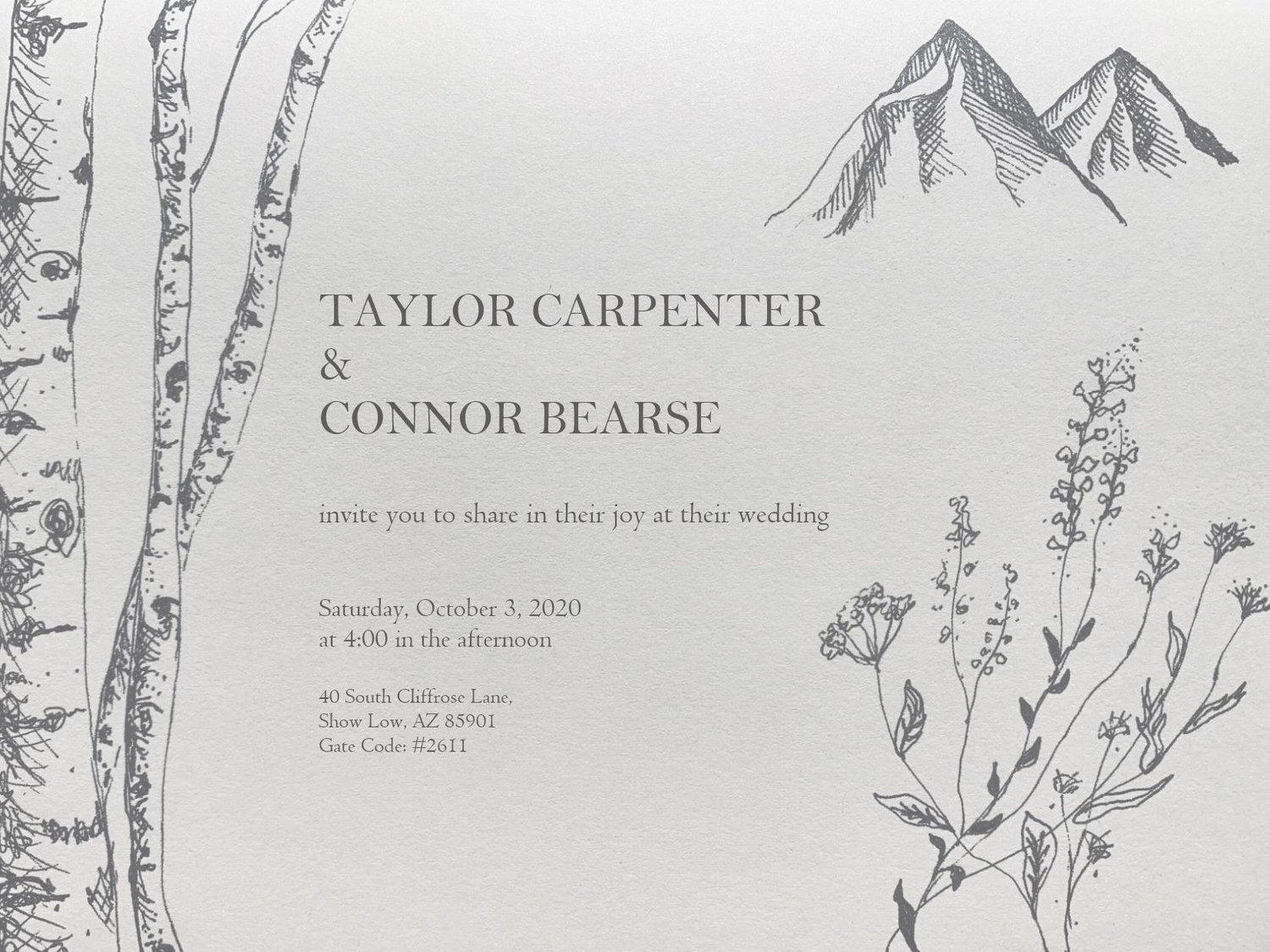 The Wedding Website of Taylor Carpenter and Connor Bearse