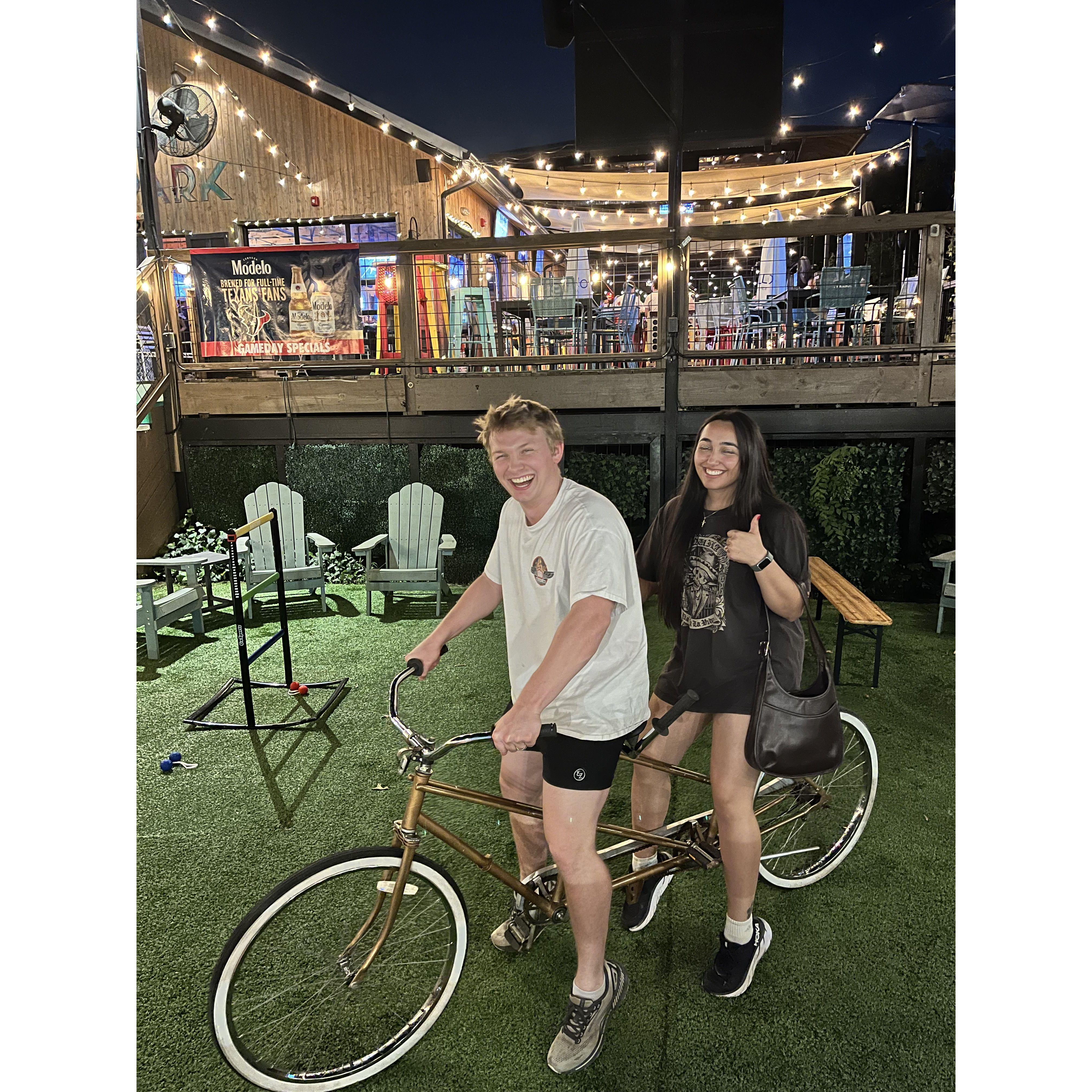The most amazing first year of marriage, we even got a tandem bike!