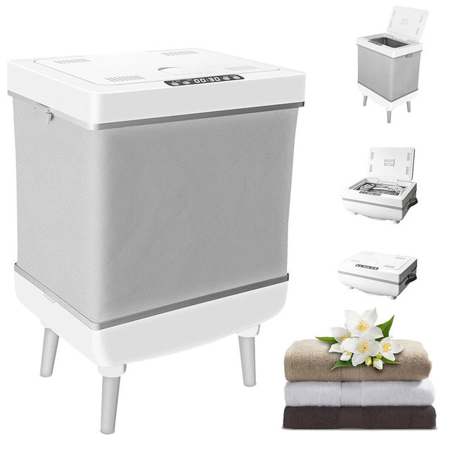 RESIDESY Foldable Towel Warmer & Dryer Bucket, 35L Electric Hot Towel Cabinet for Bathroom, Spa, Salon with Dual Modes (Heat/Dry), Patented Airflow Tech, Delay Start & Timer, ETL/FCC Certified