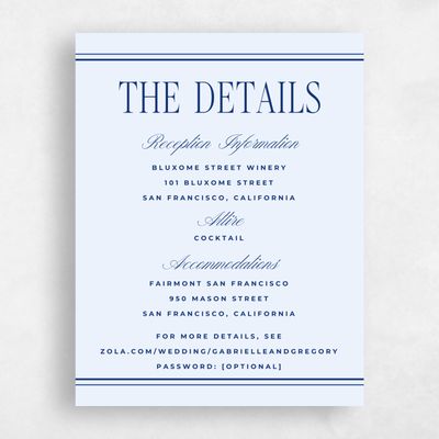 Dark Blue Wedding Enclosure - Querido