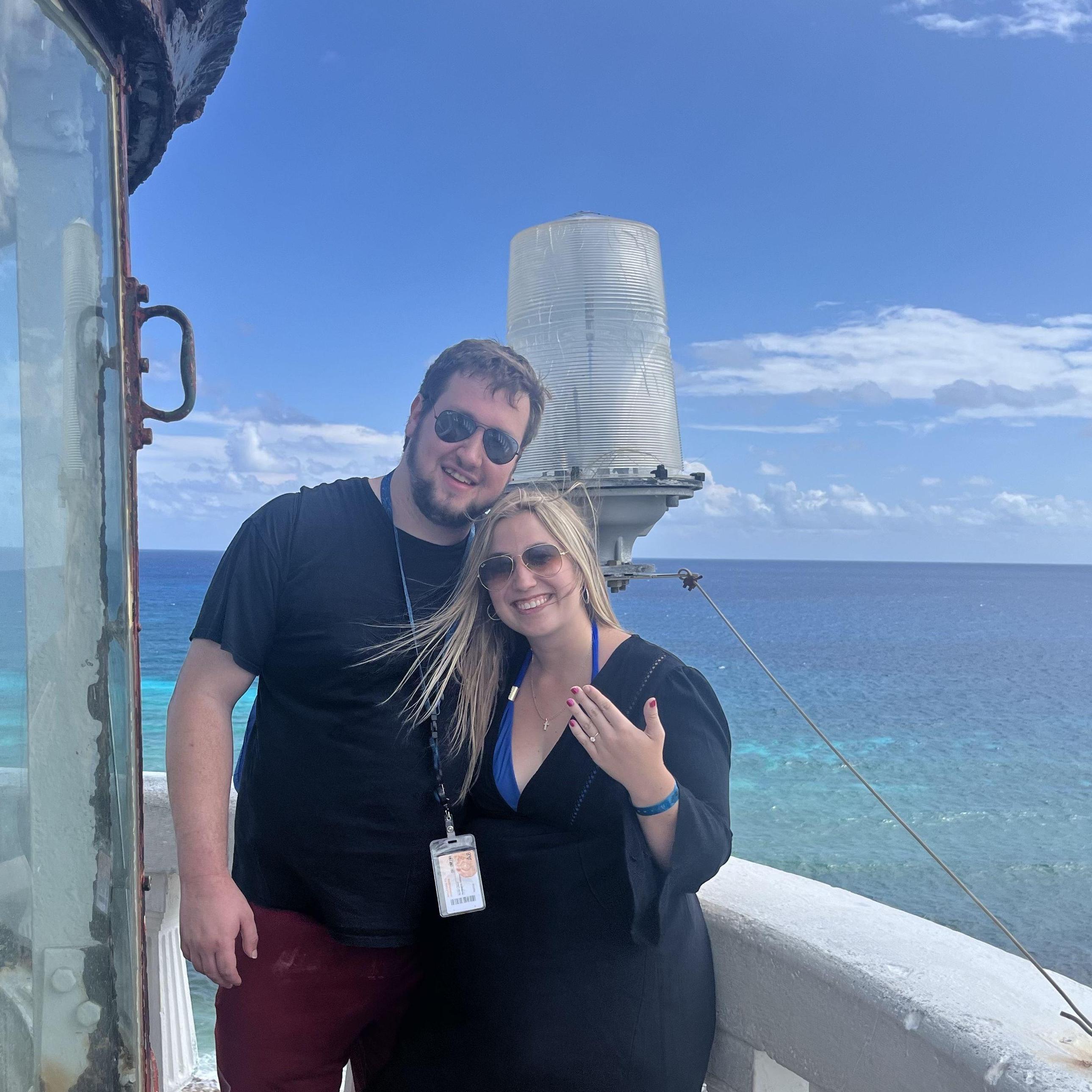 Rush proposed at the top of the Punta Sur lighthouse in Cozumel, Mexico on October 25th, 2024 :)