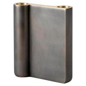 Candle Holder SC40, H13 in Bronzed Brass by Space Copenhagen