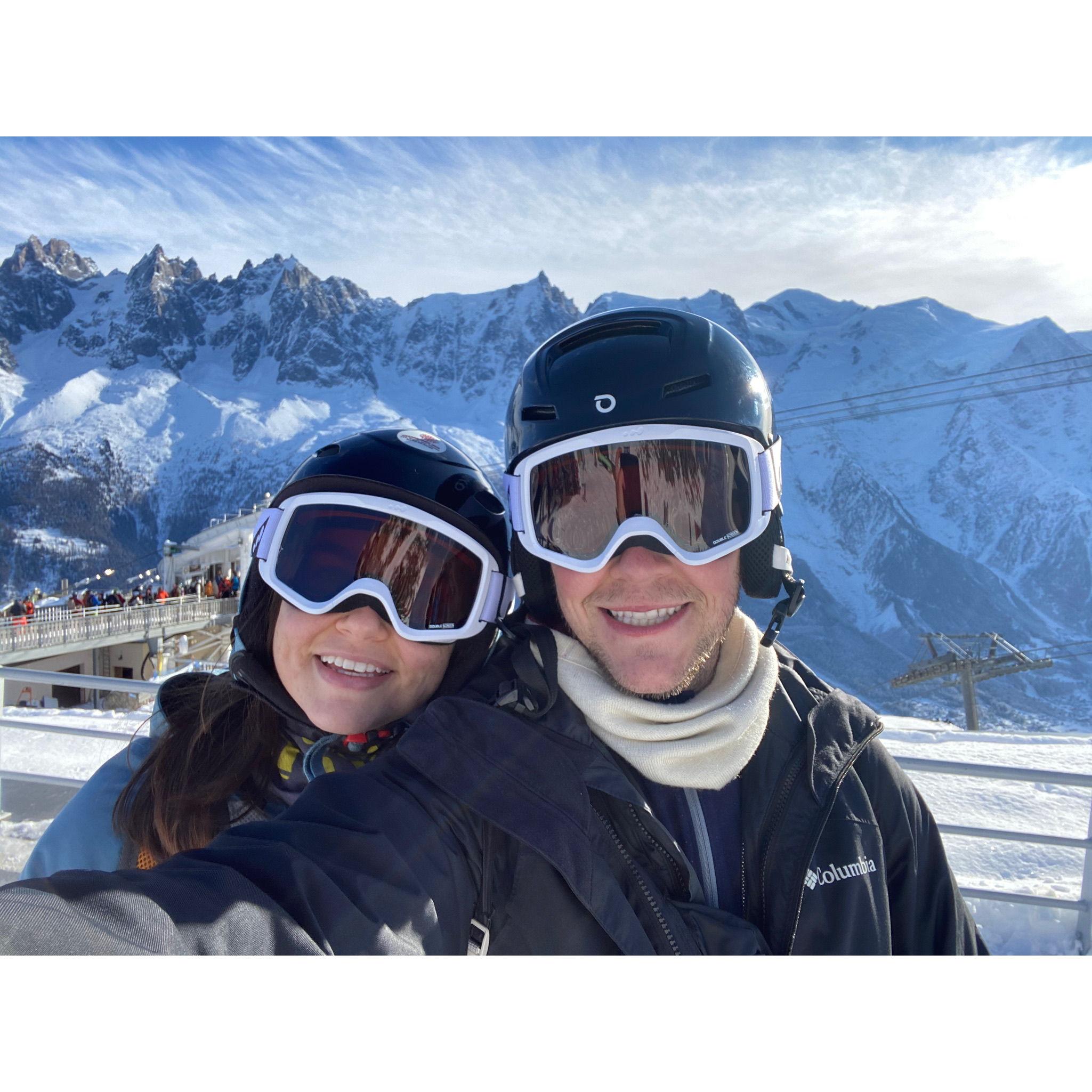 Skiing in Chamonix, France