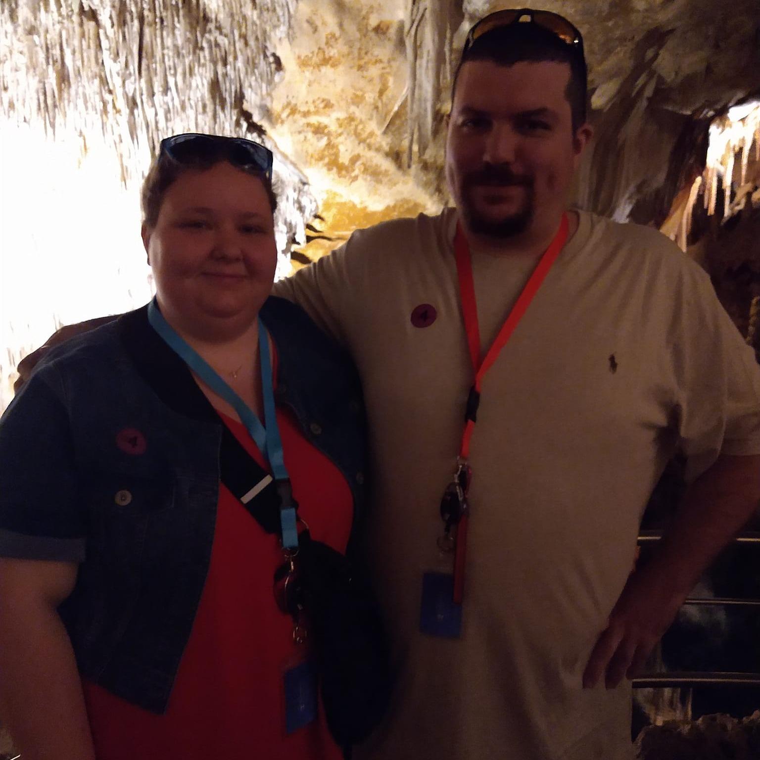 Us when we were in Spain exploring the caves in Palma.