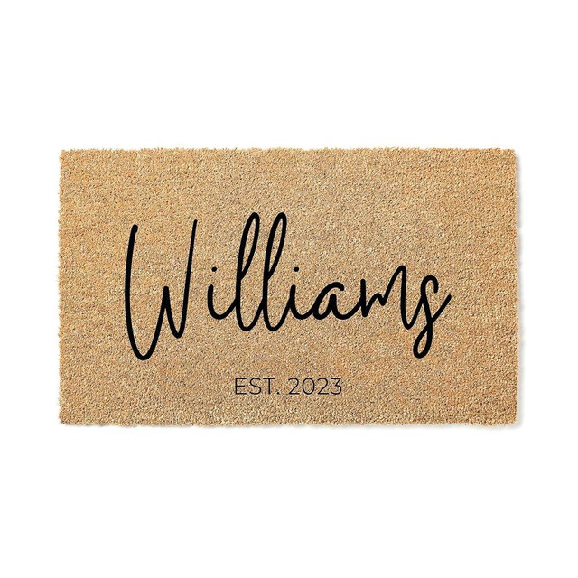 Custom Doormat Personalized Name Housewarming Gift | Wedding Gift Personalized Doormat Closing Gift | Welcome Doormat | Front Door Mat 2073