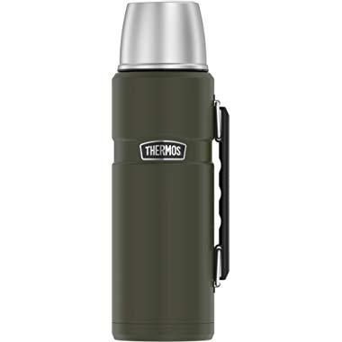 Thermos Stainless King 40 Ounce Beverage Bottle, Army Green