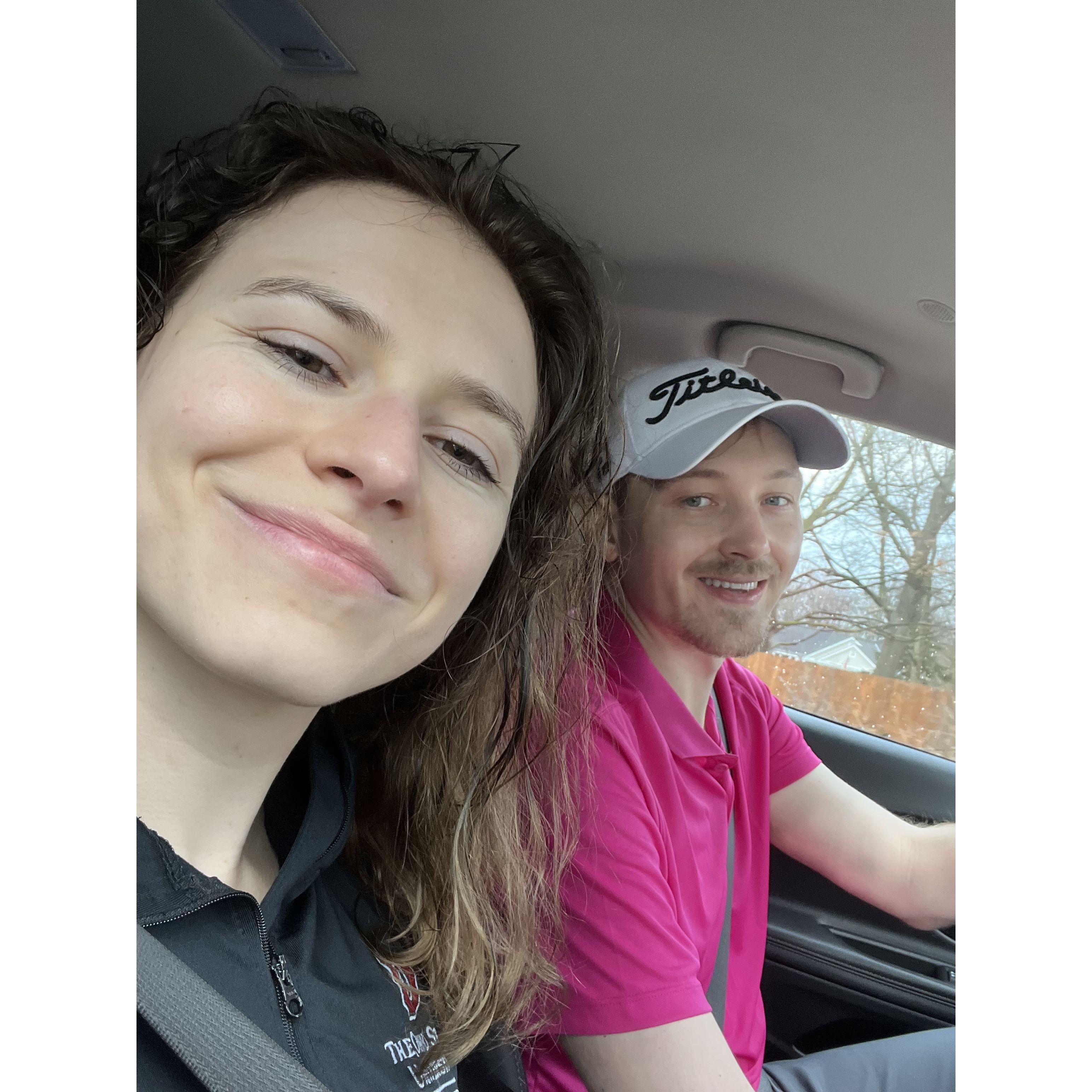 Will insisted the two go golf one Saturday. It poured down rain as they were the furthest away from the clubhouse & they skipped several holes after getting lost.