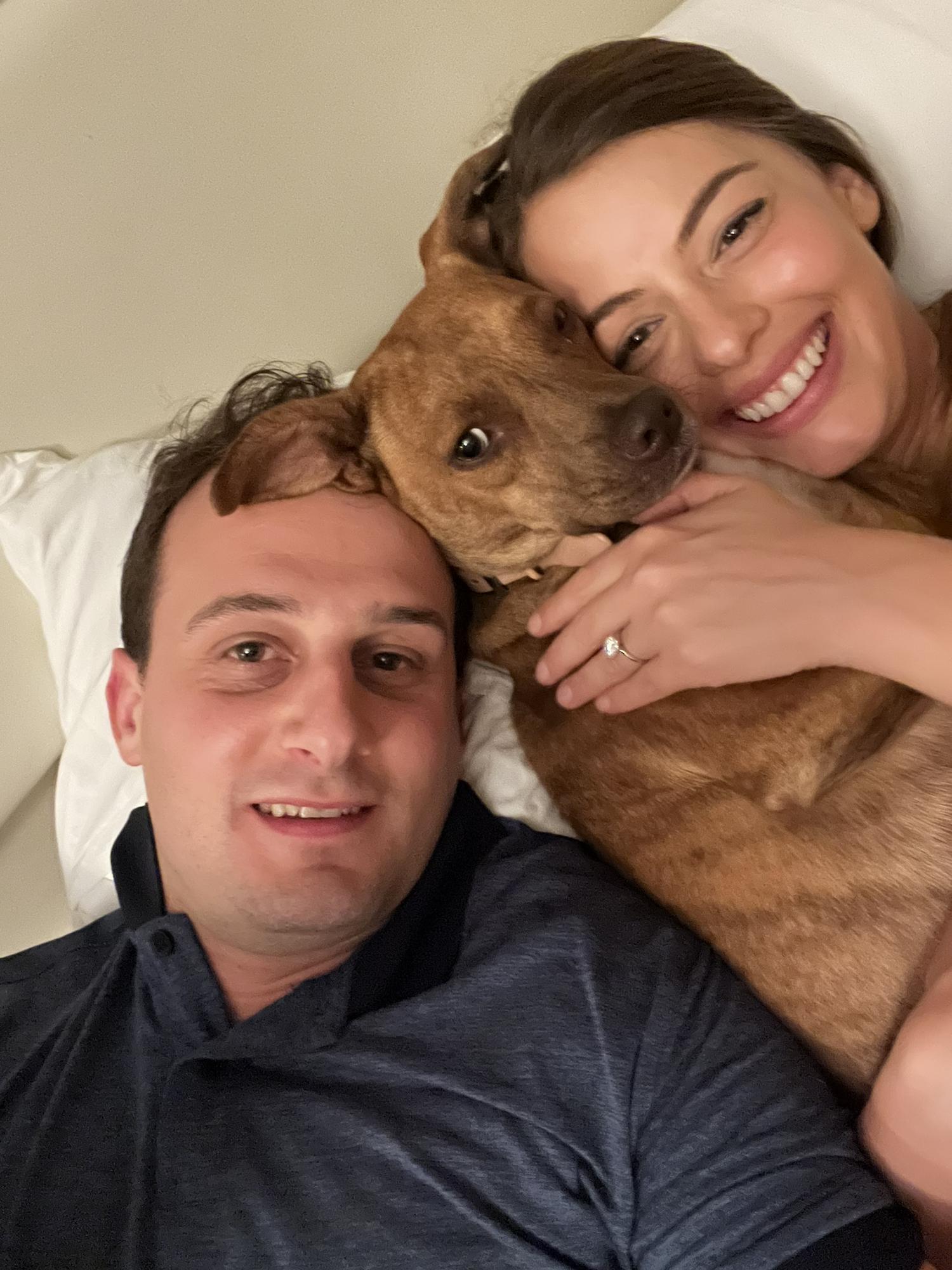 The night we got engaged with Peaches.