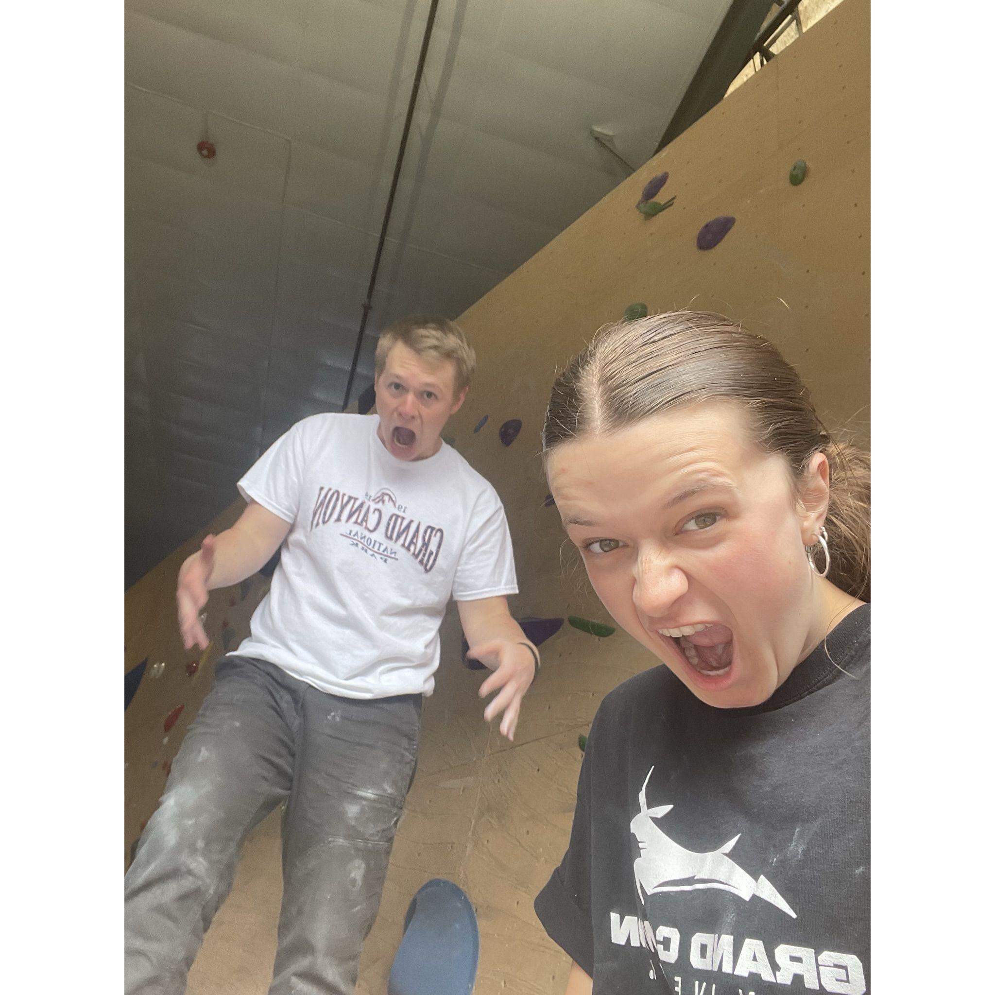 Rocking Climbing together