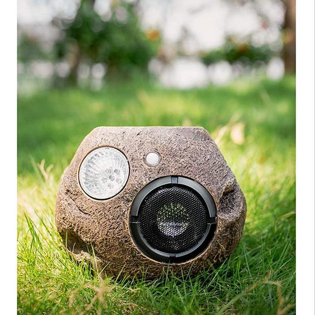 Solar Bluetooth Speakers Outdoor, Portable Bluetooth Speaker Waterproof Wireless for Patio Pool Garden Backyard Rock Shape