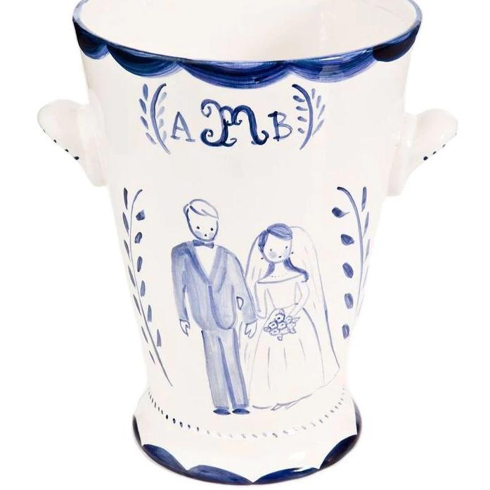 Tricia Lowenfield Wedding Vase with Monogram