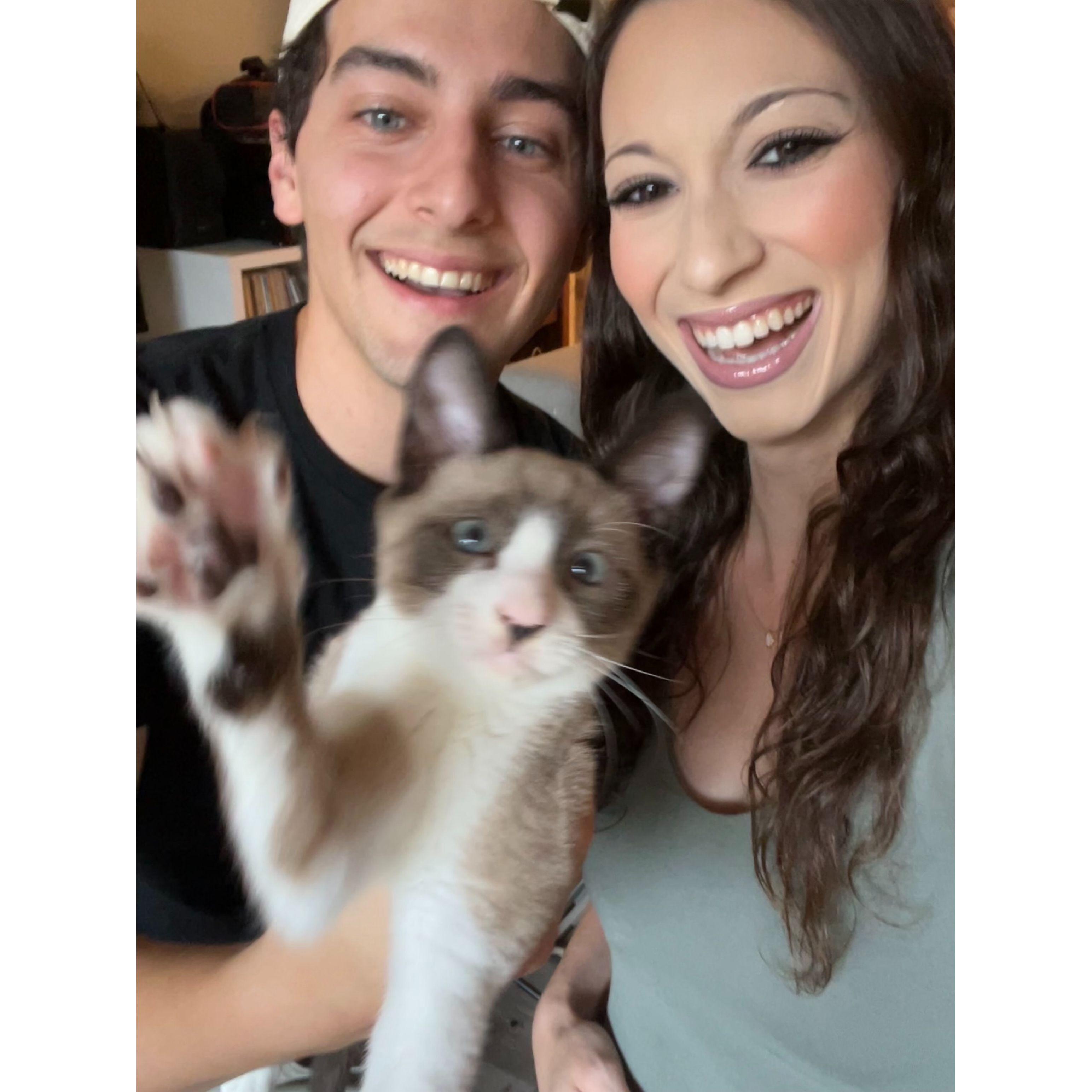 Family selfie with our spunky Misu!