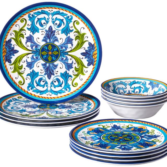 Certified International Luca Melamine 12 pc Dinnerware Set