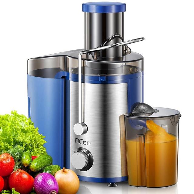 Juicer Machine, 800W Centrifugal Juicer Extractor with Wide Mouth 3” Feed Chute for Fruit Vegetable, Easy to Clean, Stainless Steel, BPA-free (Blue)