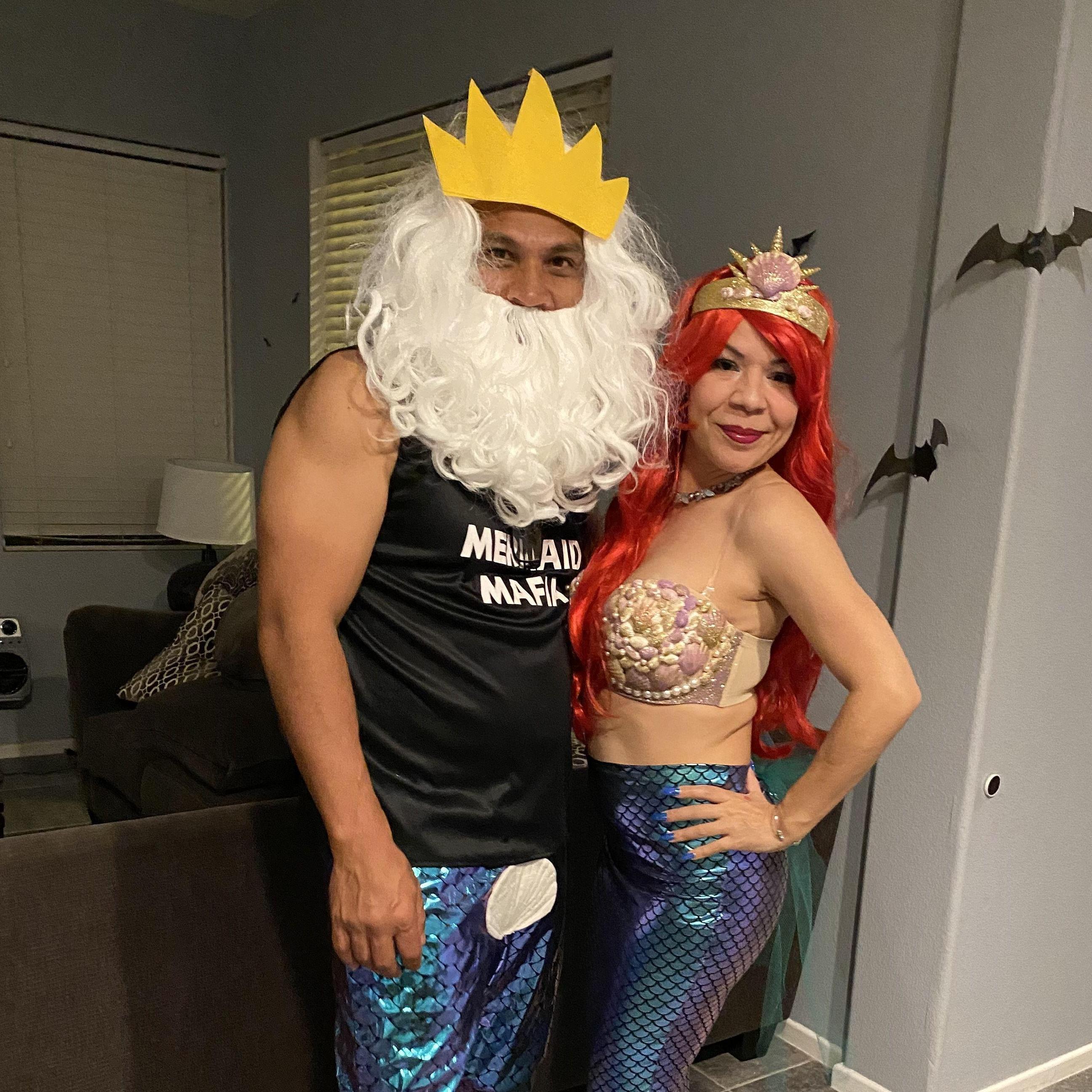 Merman and Mermaid. Ya as you already figured out...we kinda like to dress up.