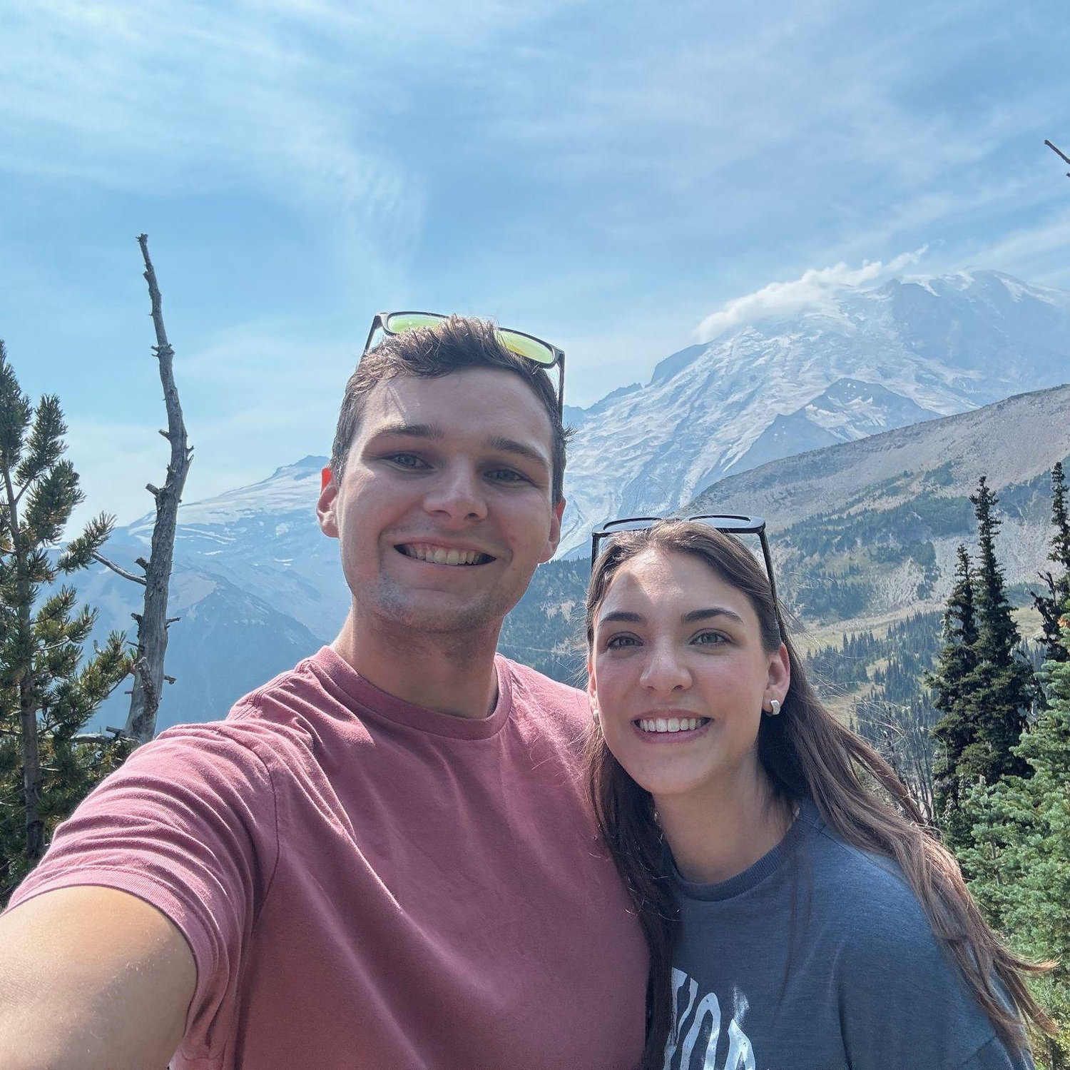 We visited Seattle with Derek's family and snapped this pic while hiking Mt. Rainier