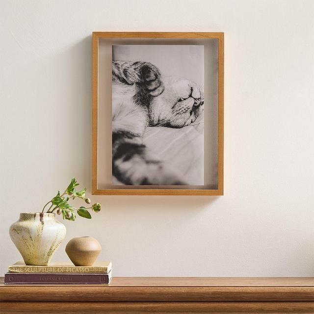 Floating Wood Gallery Frame, Wheat, 16"x20"