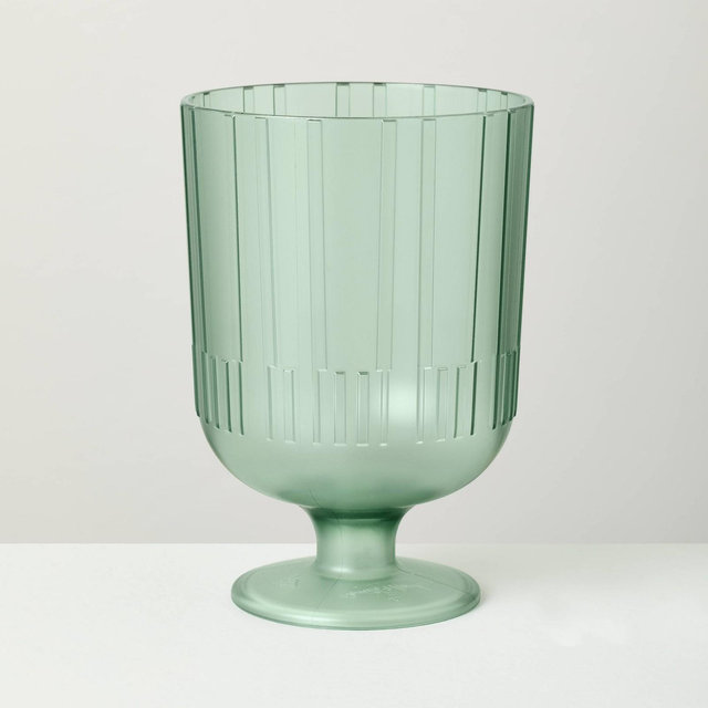 16oz Textured Acrylic Wine Goblet Green - Hearth & Hand™ with Magnolia
