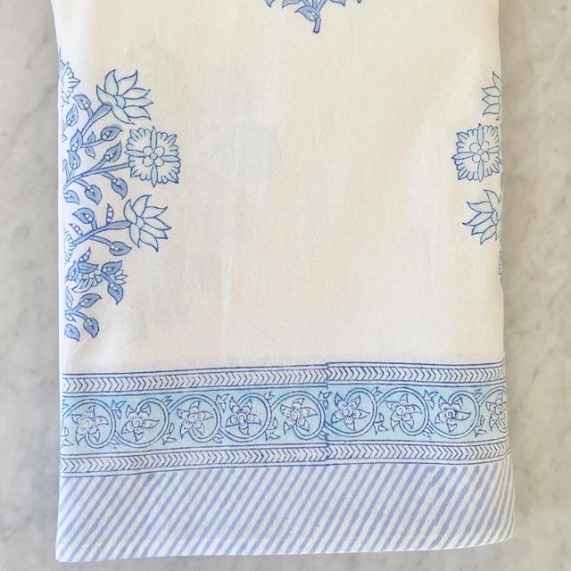 Julia Amory Cerulean Poppy Tablecloth