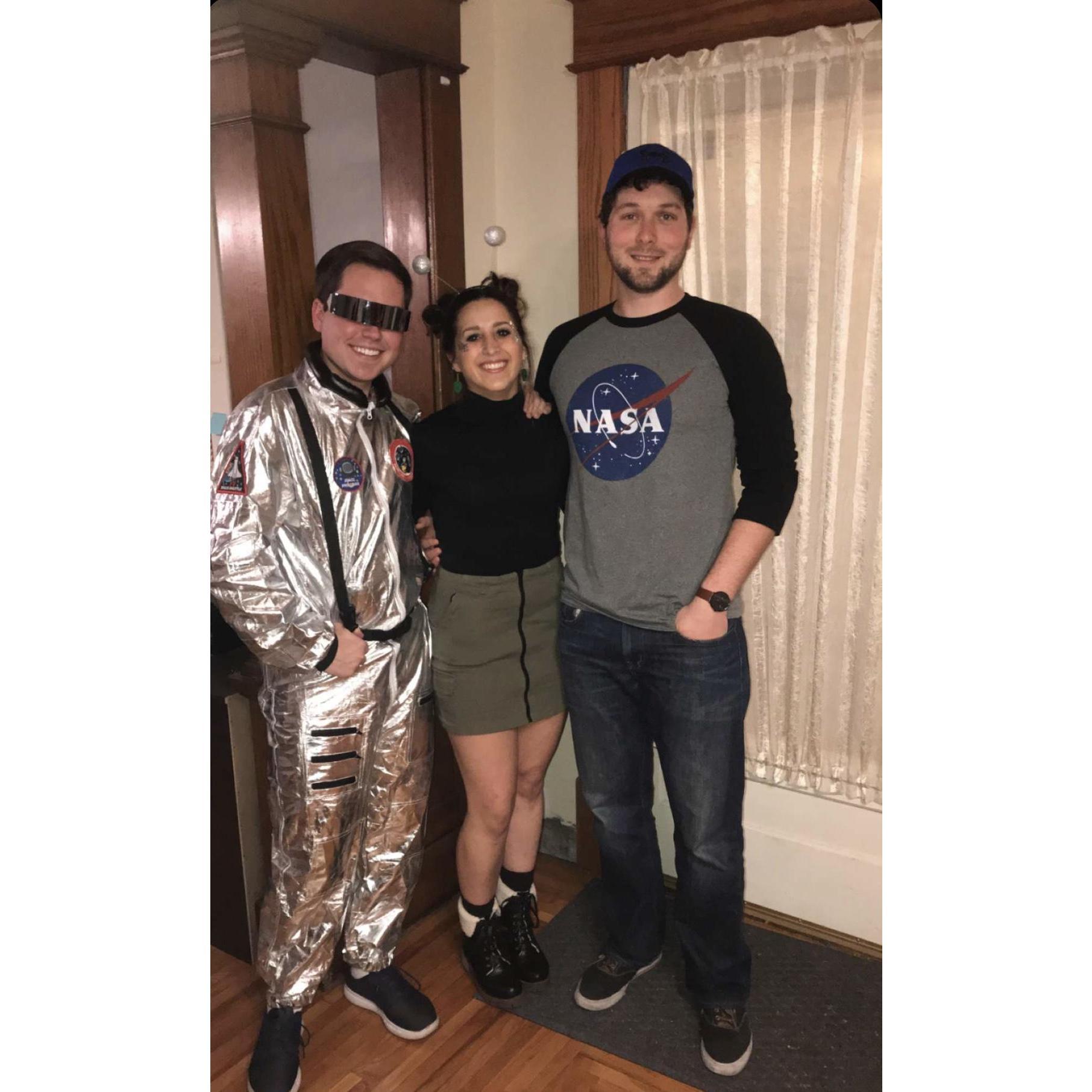 First Halloween together as an alien & NASA scientist.