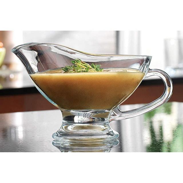 Classic Glass Gravy Dish - Sleek & Elegant - For Salad Dressing, Sauces or Broth - Best Selling Gift Item or Home Decor, 10oz. Capacity