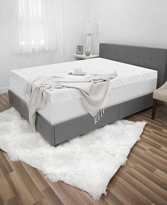 Luxury iCOOL 4.5" Gel-Infused Memory Foam Mattress Toppers