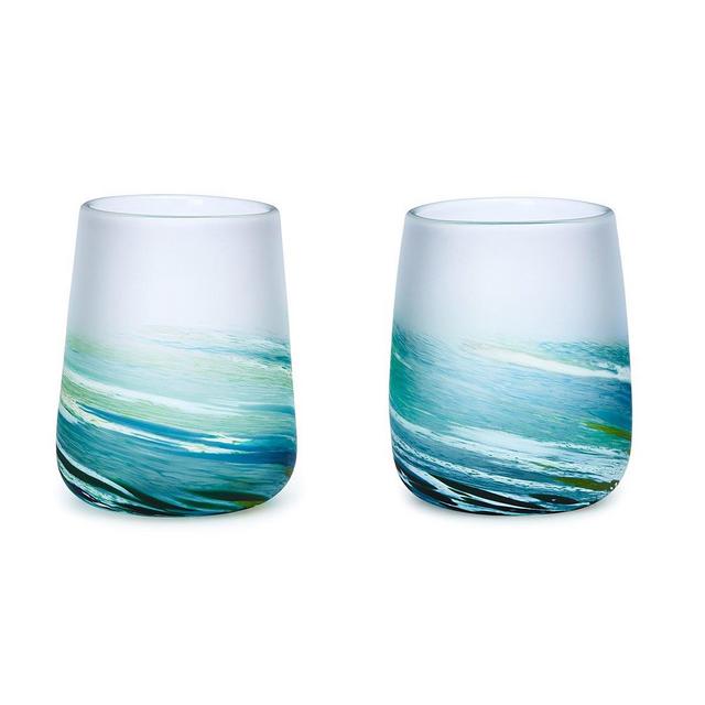 Sea Spray Wine Glass Set | unique glassware, wedding gifts