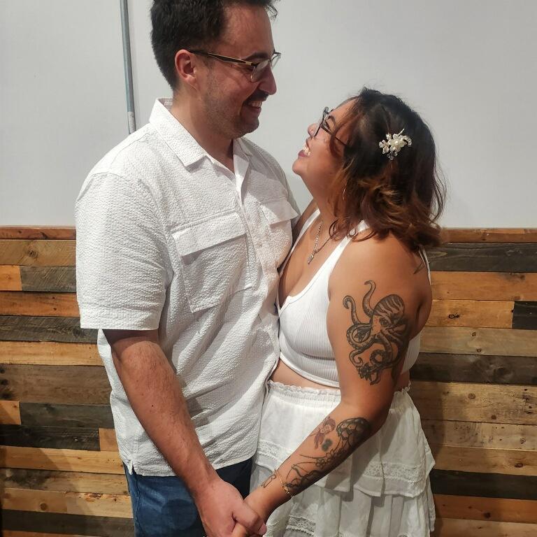 Happy Couple at their Engagement Party 🎉