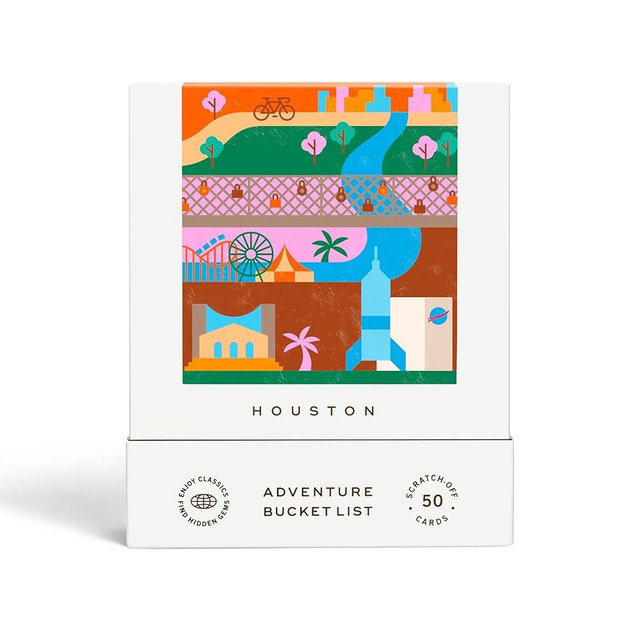 Reach International Outfitters Houston Adventure Bucket List - 50 Scratch-Off Cards for Outdoor Activities, Tourist Attractions, and Landmarks Guide for Exploring Houston