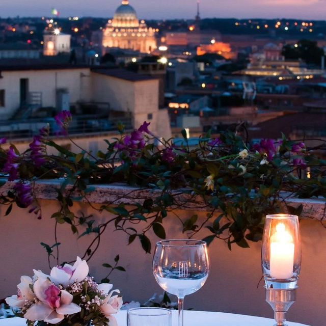 Rooftop Dinner in Rome