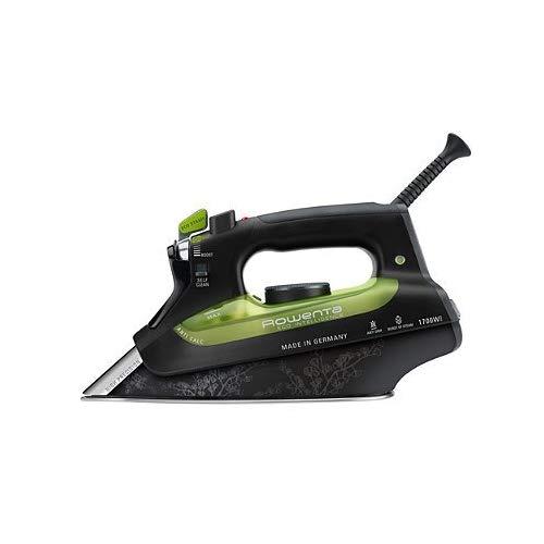 Rowenta DW6080 Eco-Intelligence 1700-Watt Energy Saving Steam Iron Stainless Steel Soleplate with Auto-Off, 400-Hole, Black