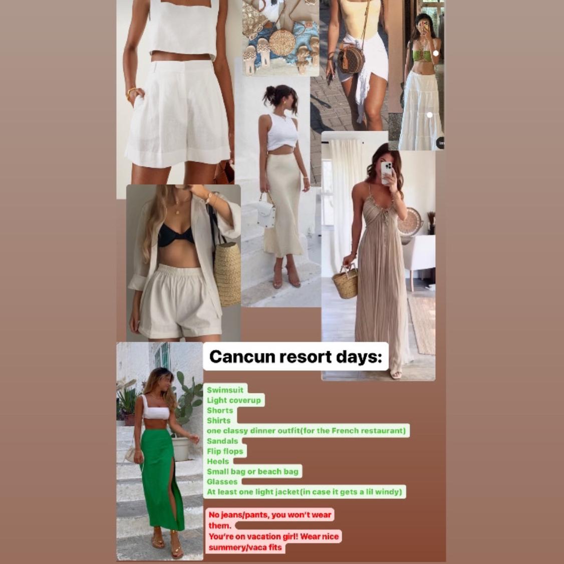 Here is some Cancun outfit inspo for the ladies!! Hopefully this gives you an idea. The weather is usually sunny, in 70s, slightly windy during this time of year!