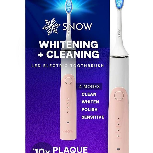SNOW LED Electric Toothbrush Gen 2 - Rechargeable Electronic Brush for Adults - Sonic Technology w/LED Light Whitening & Cleaning Powered w/Sonic Technology for Oral Routine Coastal Sunset Pink Gen2