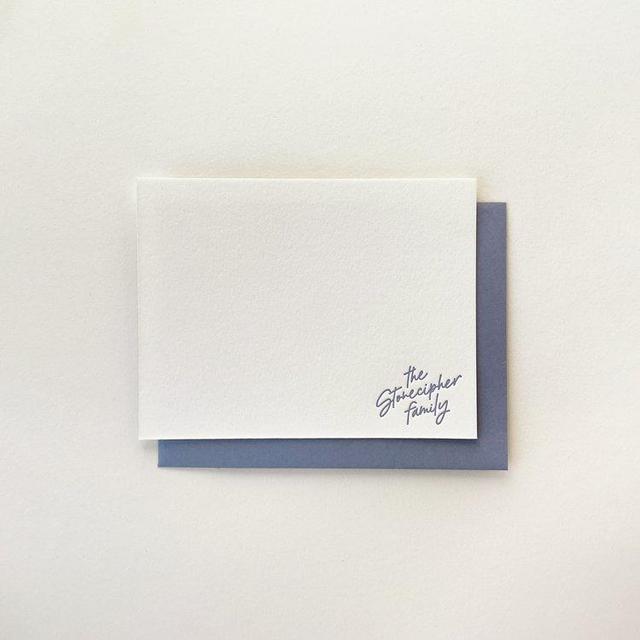 Custom Letterpress Stationery - The Family Set