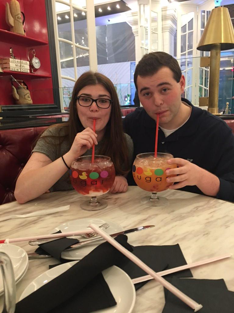 Brooke's 19th Birthday Celebration at Sugar Factory. This restaurant soon became a favorite to celebrate our birthdays while at UHart.