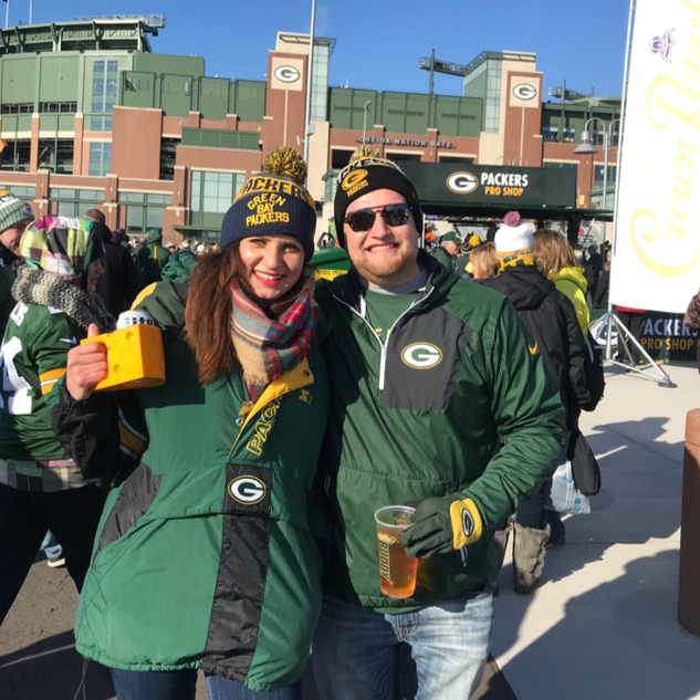 Kelsey’s first Packers game, November 2017
