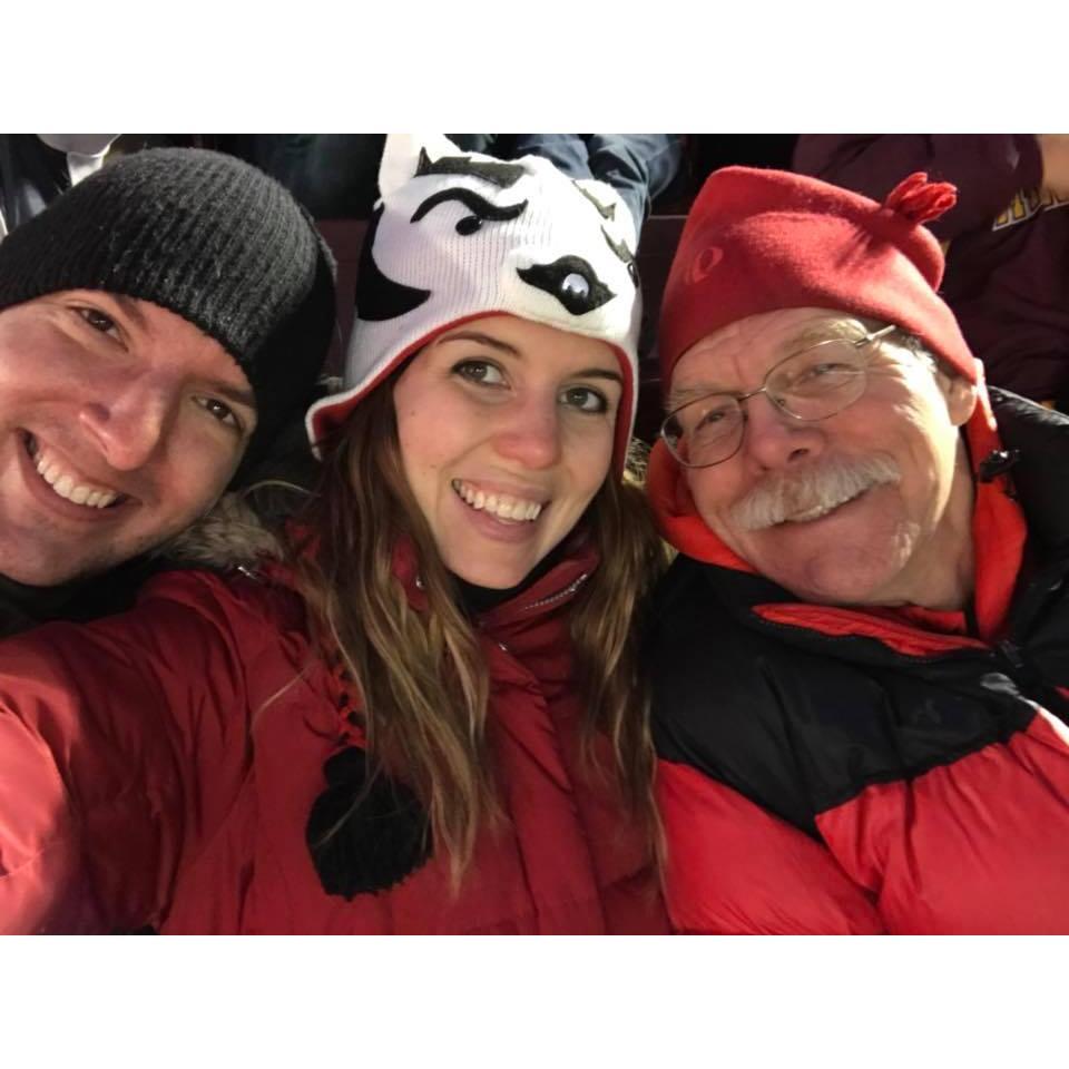 First Badger/Gopher game with Alexis' dad