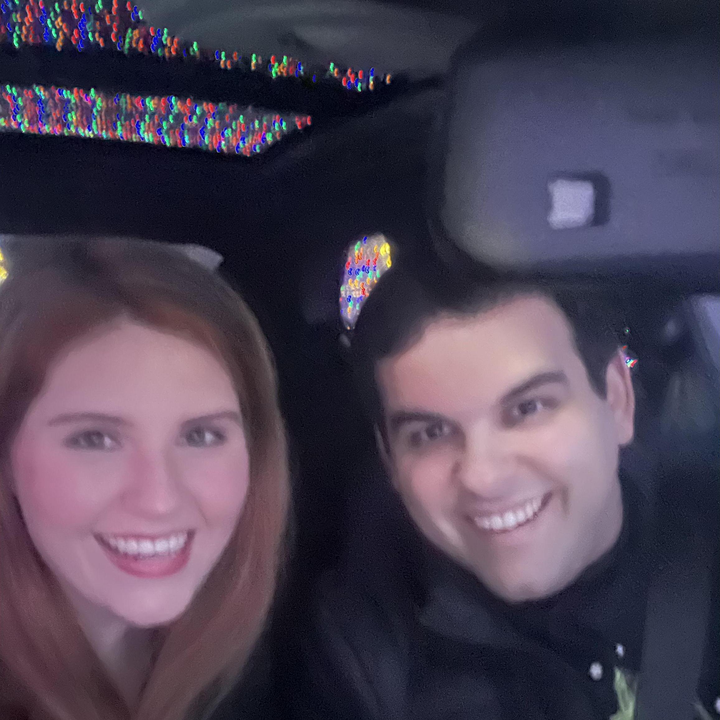 Driving through the Jones Beach Christmas Light Spectacular