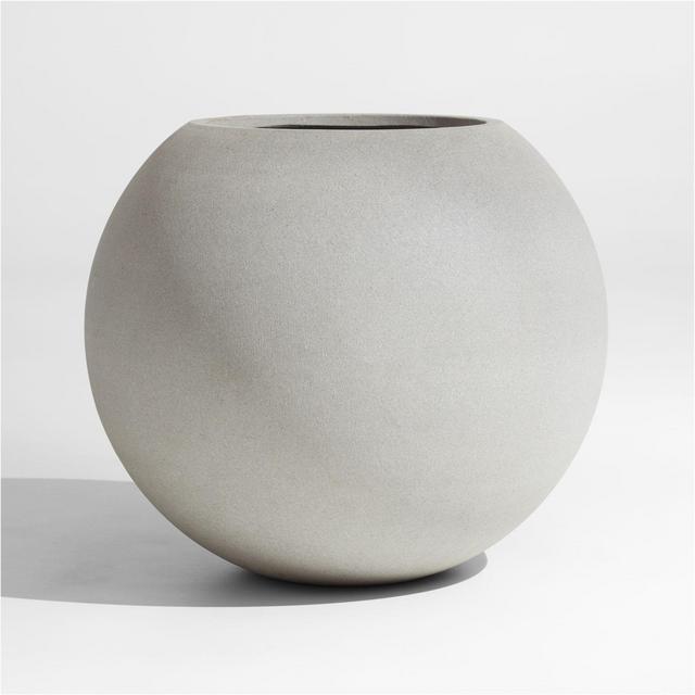 Brooklyn Cannelée Grey Floor Vase 20 by Athena Calderone +