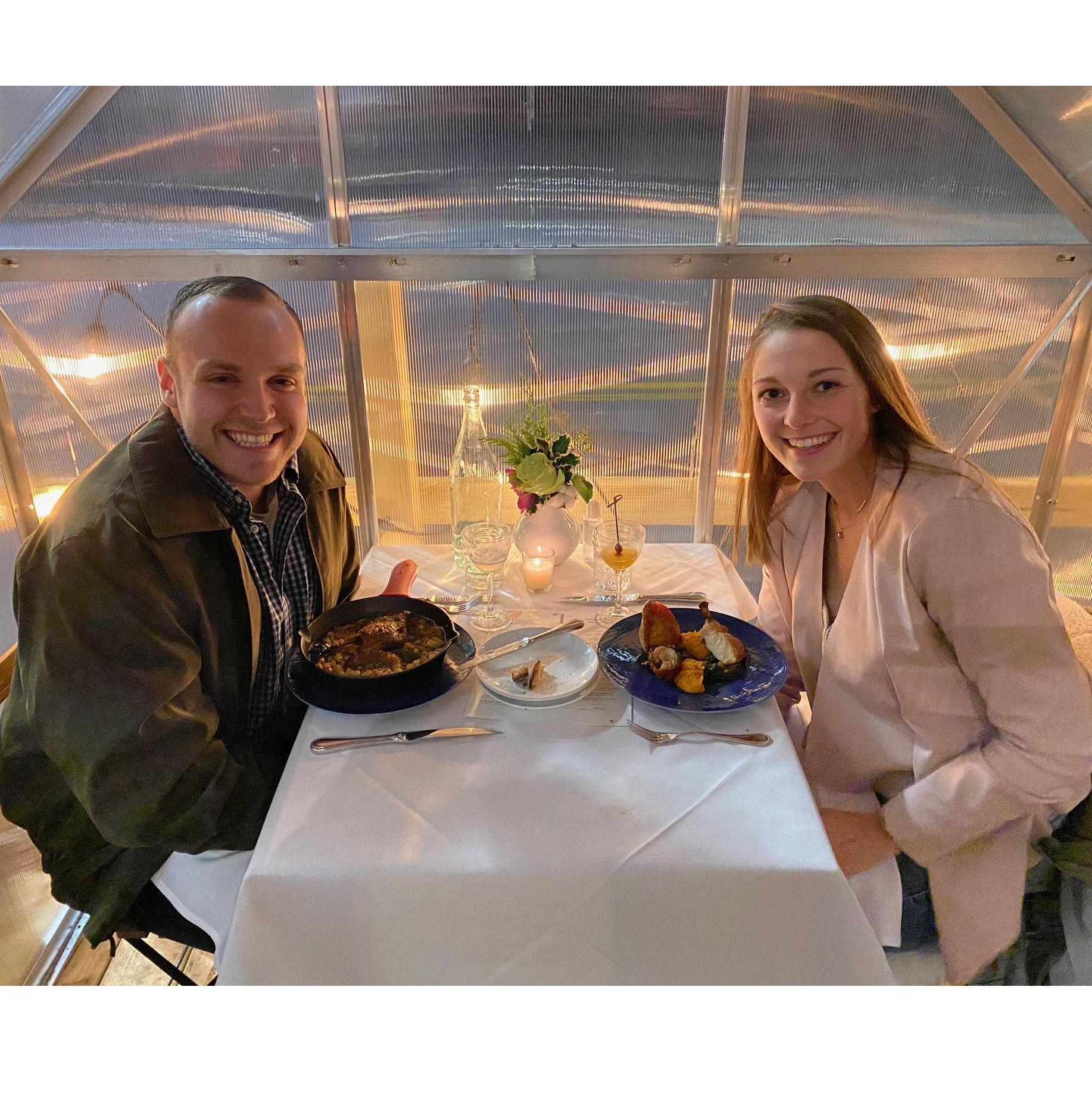 At one of our favorite date night spots in 2020!
