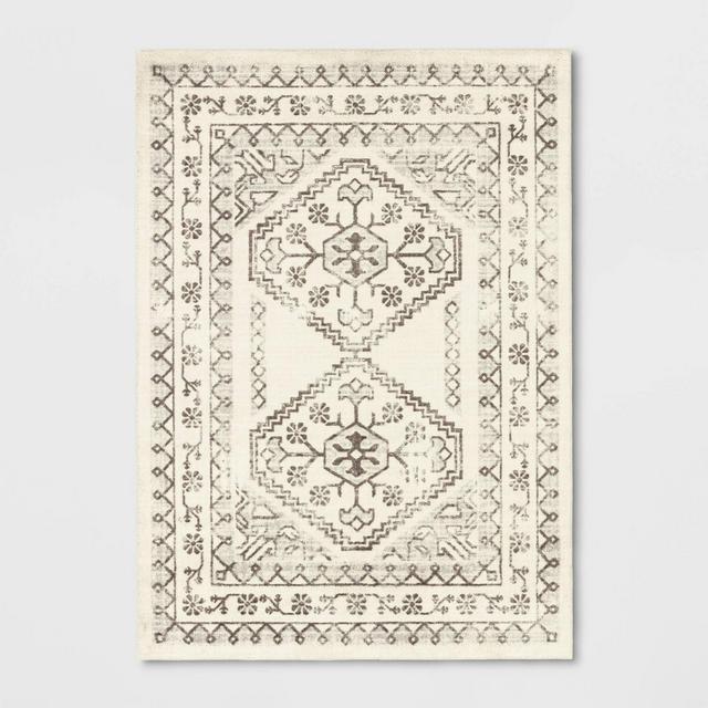 5'x7' Kensington Washable Persian Style Cream Rug Cream - Threshold™