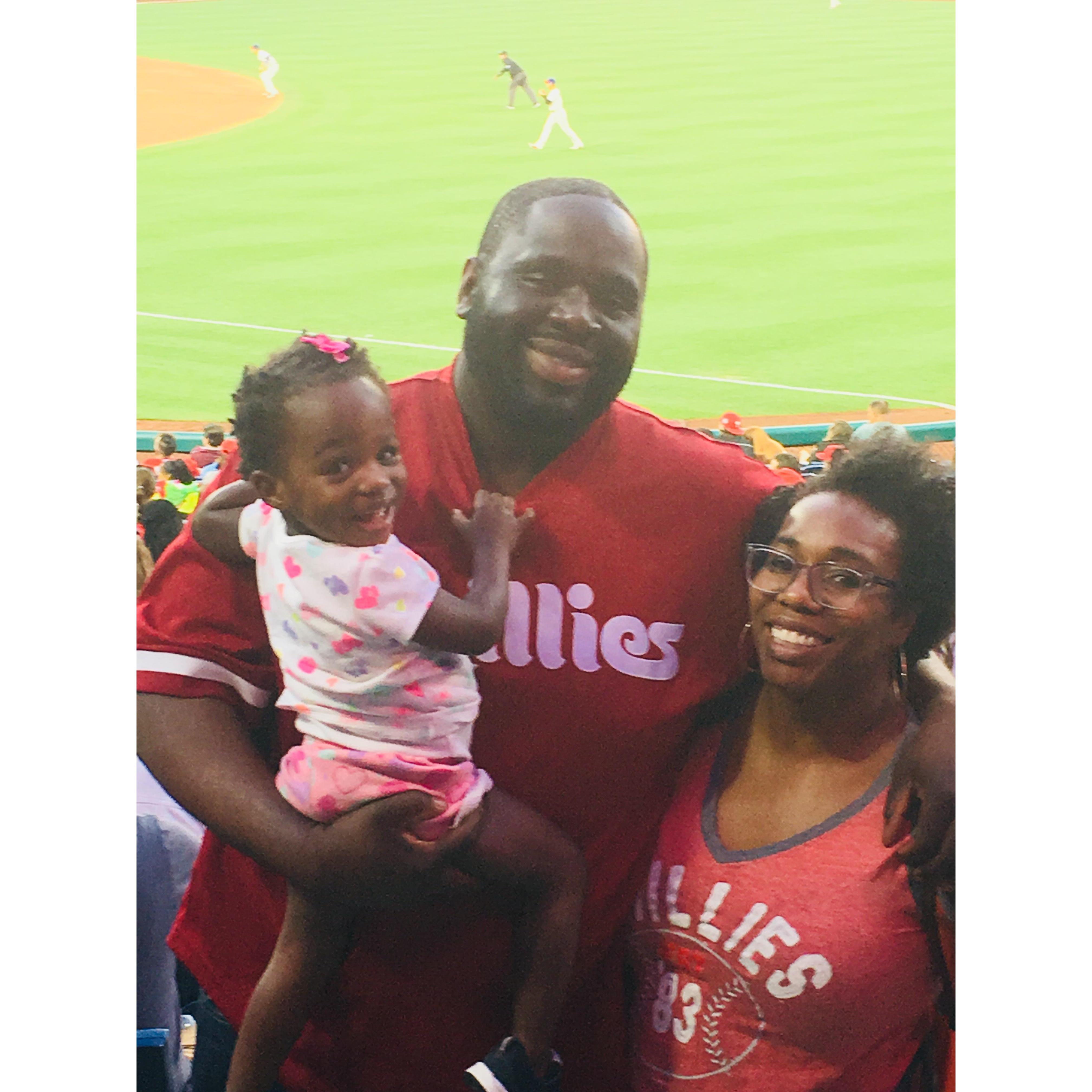 Our family enjoying the Philadelphia Phillies baseball ⚾️ game