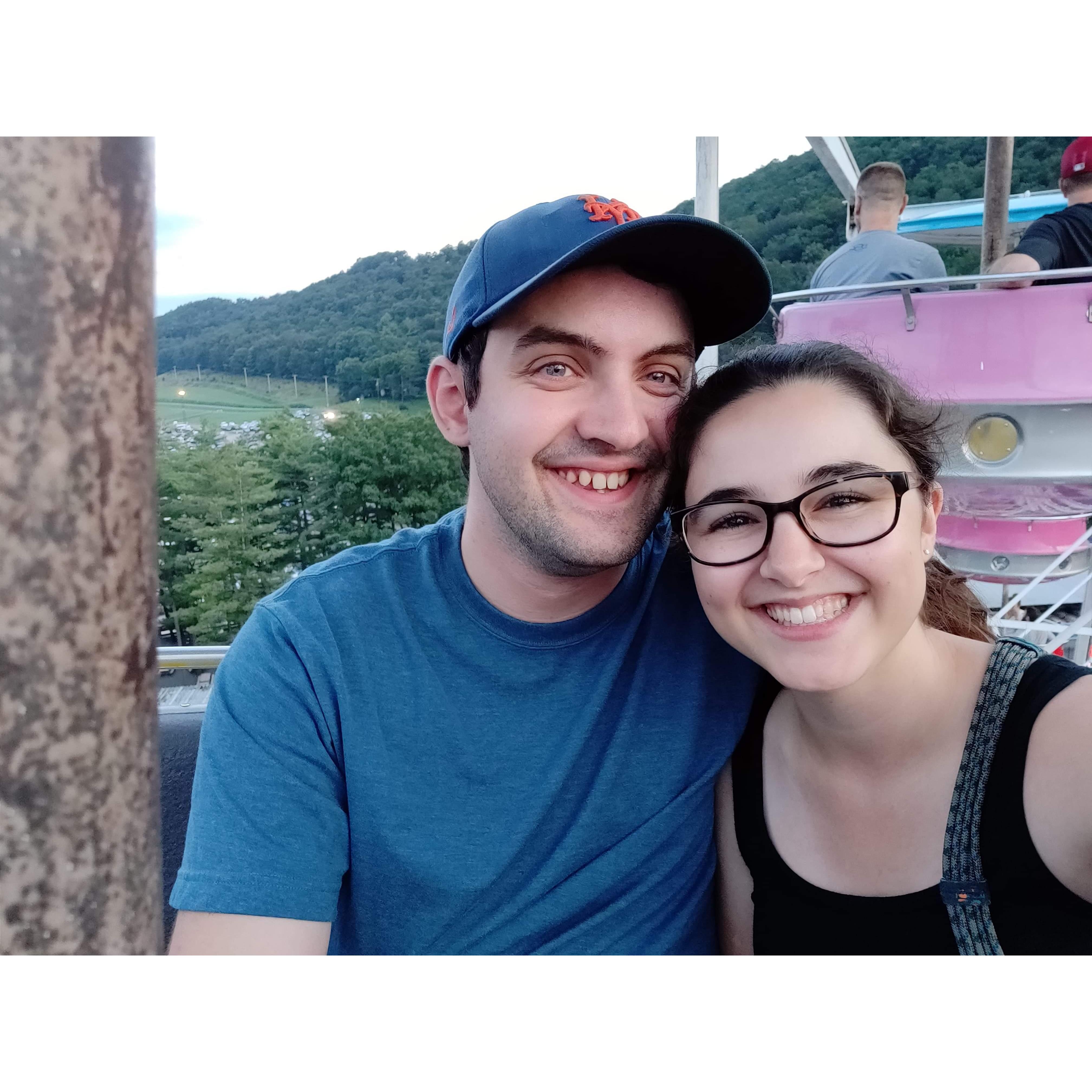 My first time to Knoebel's Amusement Park in PA while on the giant Ferris Wheel