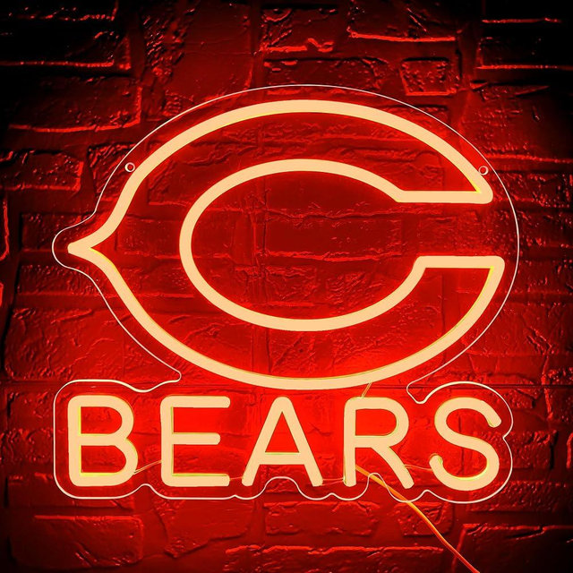 Football Neon Sign for Wall Decor Football Team Neon Light for Man Cave Birthday Gifts for Rugby Fans Dimmable Orange Led Light Up Sign for Party Club Bar Dorm Size12.2 * 13.5In(ZYLD115)