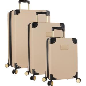 Vince Camuto Elizah 3 Piece Hardside Spinner Luggage Set (Latte)