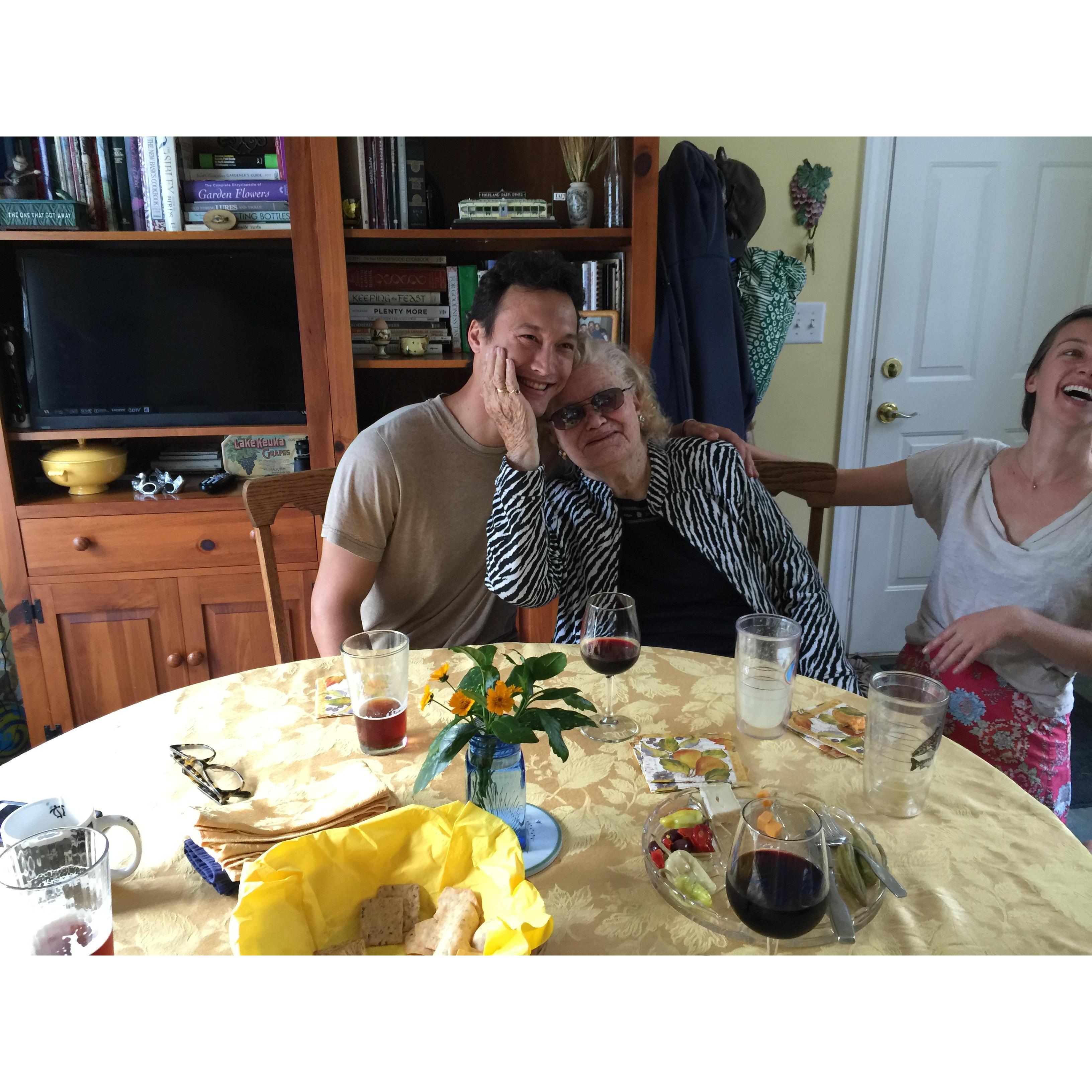 With Anne's Grandma, Stella